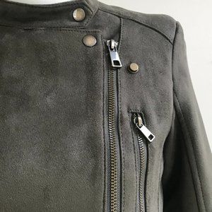 Vegan Suede Moto Jacket XS - NWT